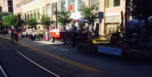 Cars waiting for parade