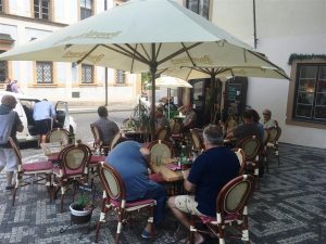 Sidewalk cafe close to Prague Castle