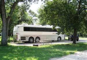 bus in campground (Medium)