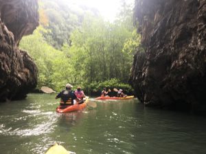 Kayaking in canyon