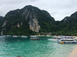 docked for lunch in Phi Phi