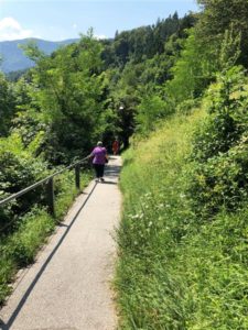 Walking from the train station in Bled (Medium)